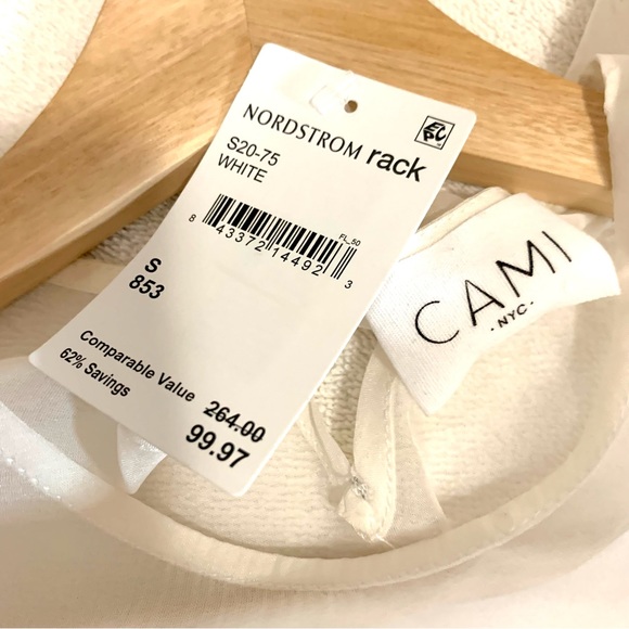Nordstrom Transparent White Silk Top w/Cami - Picture 3 of 9